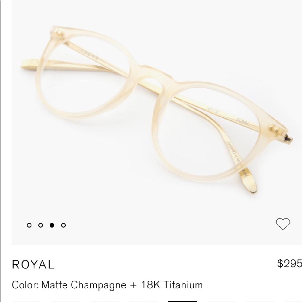 Krewe Optical Royal Eyeglass frame Matte Champagne